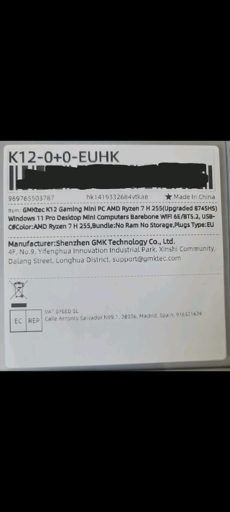 [미개봉] 미니PC GMKtec K12+ddr5 32g(16x2) 이미지