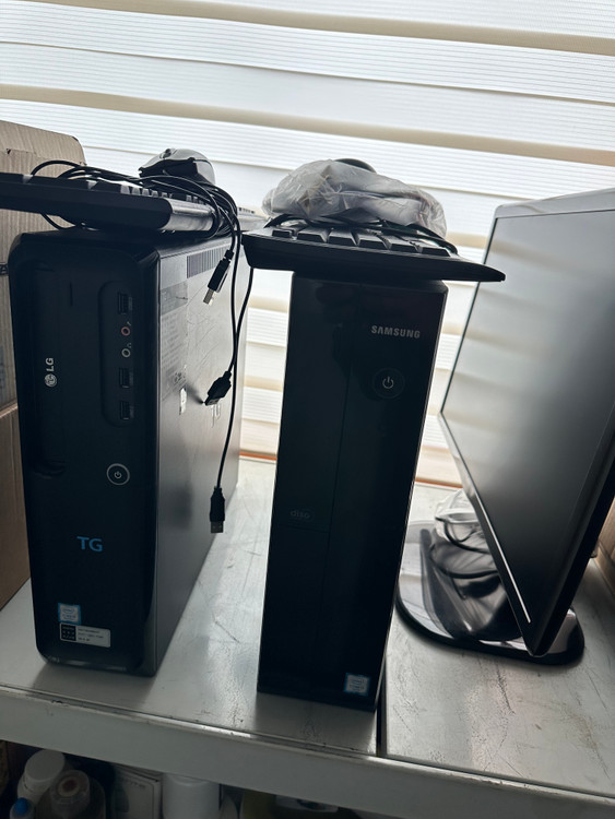 인텔 6세대 8세대 DDR4 8G SSD 사무용 피시 데스크탑 컴퓨터 PC 본체 모니터 이미지