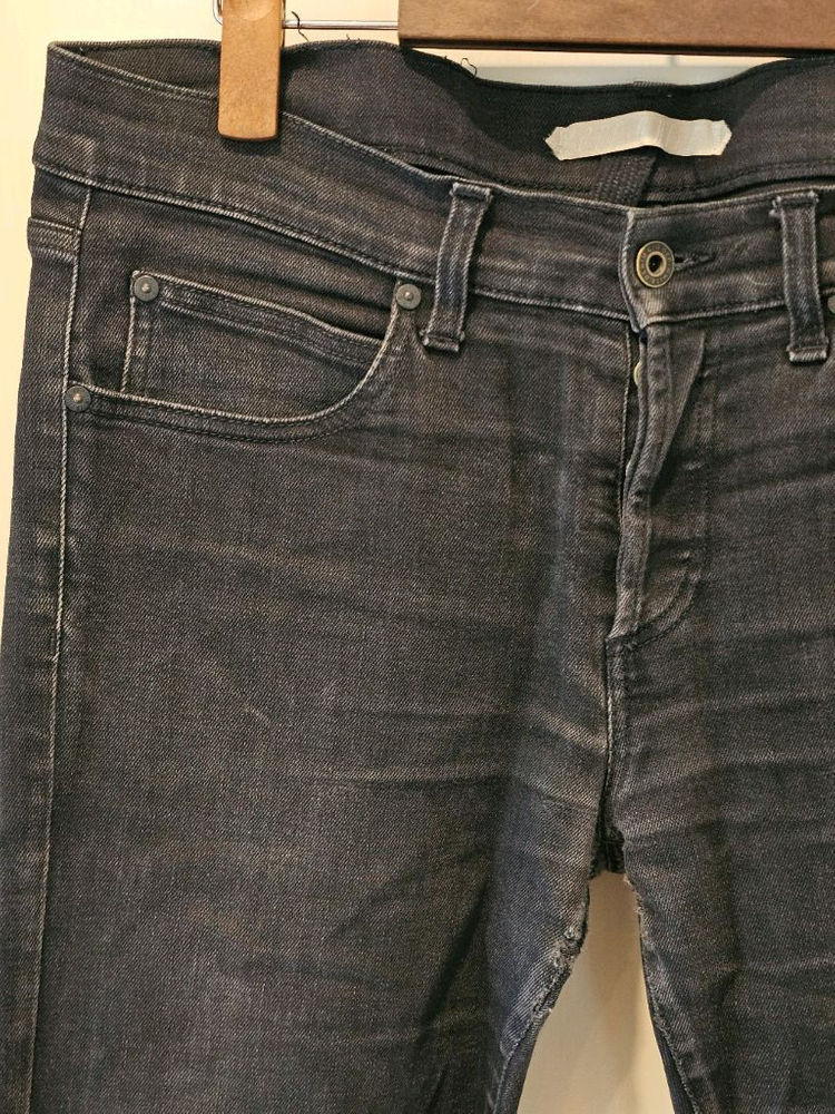 오프화이트 블랙 슬림핏 청바지 32사이즈 이미지