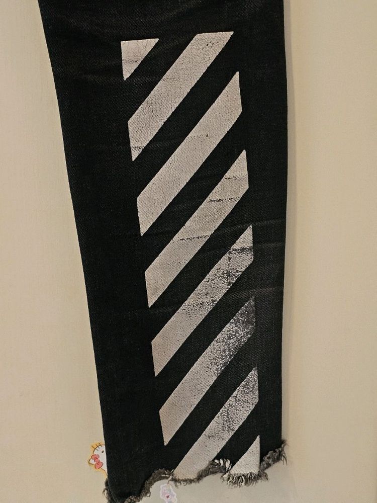 오프화이트 블랙 슬림핏 청바지 32사이즈 이미지