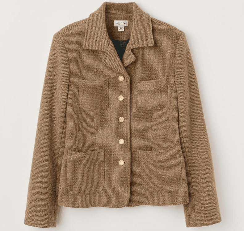 시엔느 켈리 트위드 자켓 카멜 M 새상품 이미지