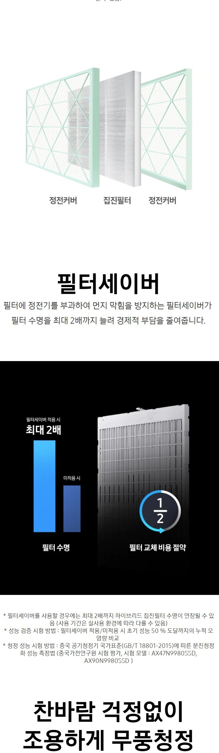 삼성 AX47R9880WSD 무풍 큐브 공기청정기 판매 이미지