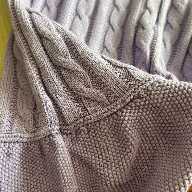 폴로 랄프로렌 걸즈 케이블 프릴 가디건 L 페플럼 퍼플 연보라 니트 옐로우포니 이미지