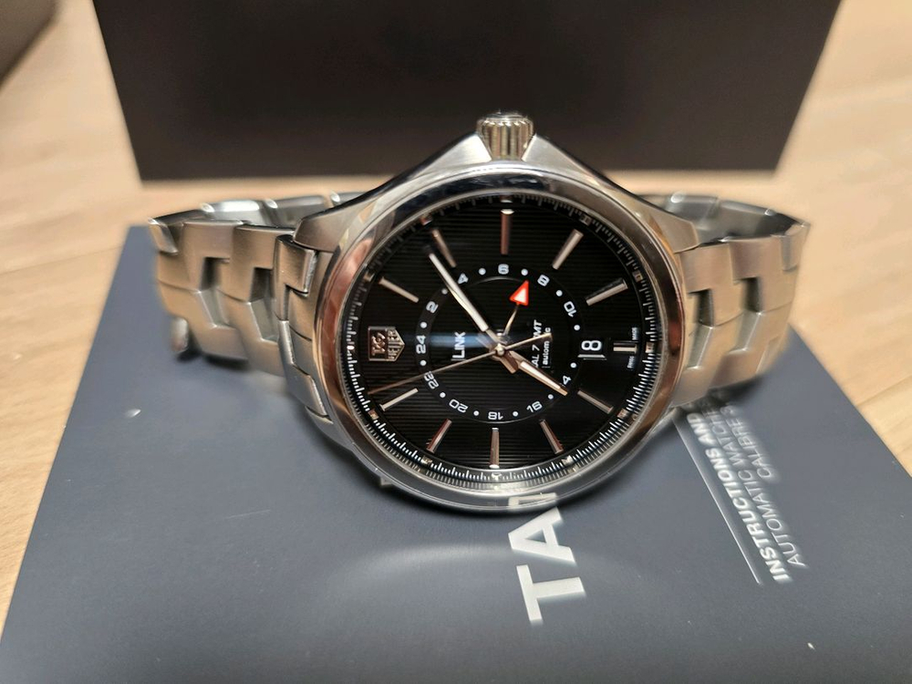 태그호이어 링크 칼리버7 GMT 42mm 오토 검판 풀셑 이미지