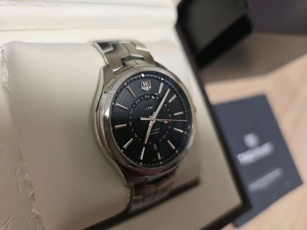 태그호이어 링크 칼리버7 GMT 42mm 오토 검판 풀셑 이미지