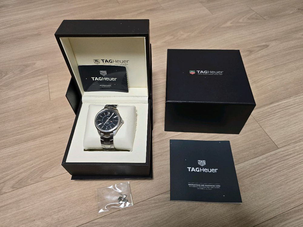 태그호이어 링크 칼리버7 GMT 42mm 오토 검판 풀셑 이미지