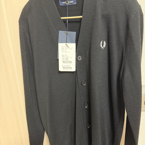 프레드페리 남성 v넥 가디건 블랙 M 새제품 이미지