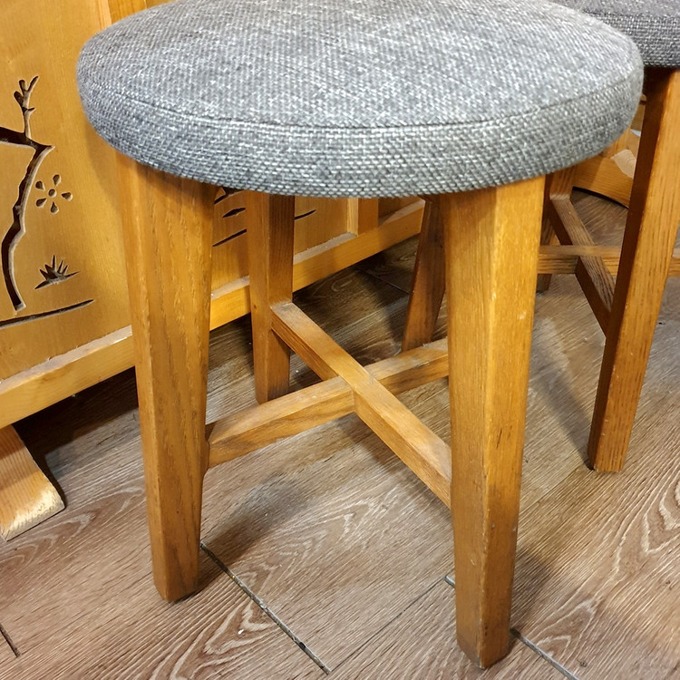 원목 스툴 의자 2개 세트 이미지