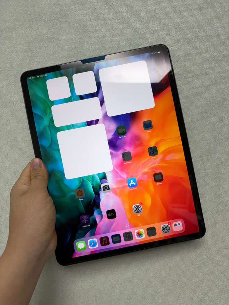아이패드 프로 4세대 12.9인치 와이파이 256GB 스그 케이스 ios17 57만 이미지