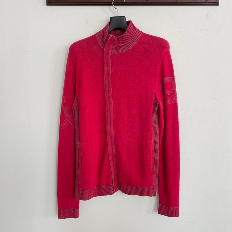 아르마니 익스체인지 레드 니트 풀 집업 이미지