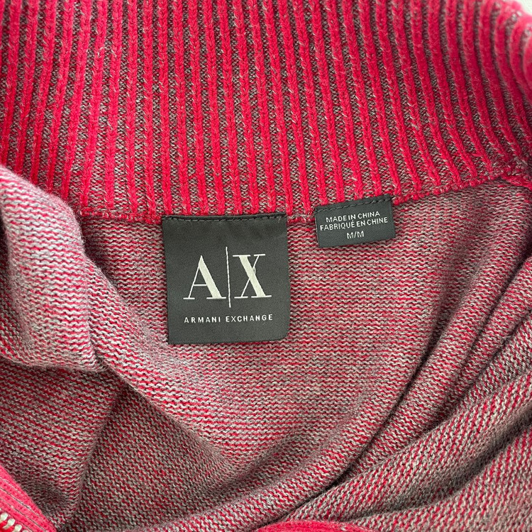 아르마니 익스체인지 레드 니트 풀 집업 이미지