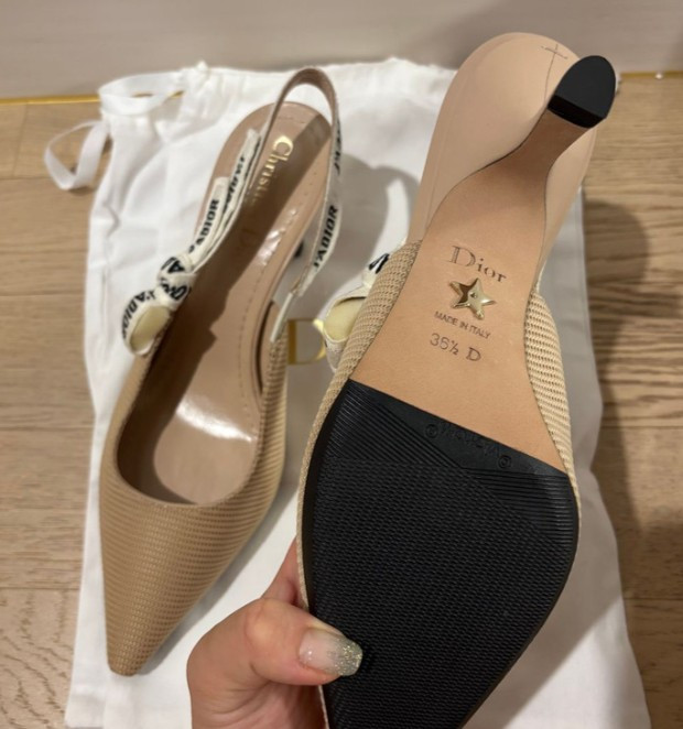 [정품] 디올 J'Adior 슬링백 펌프스 베이지 이미지