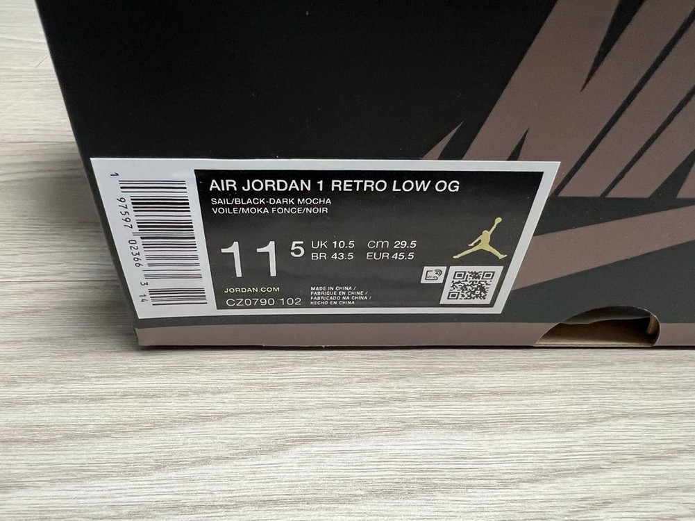 나이키 조던 1 로우 모카 295 판매 이미지