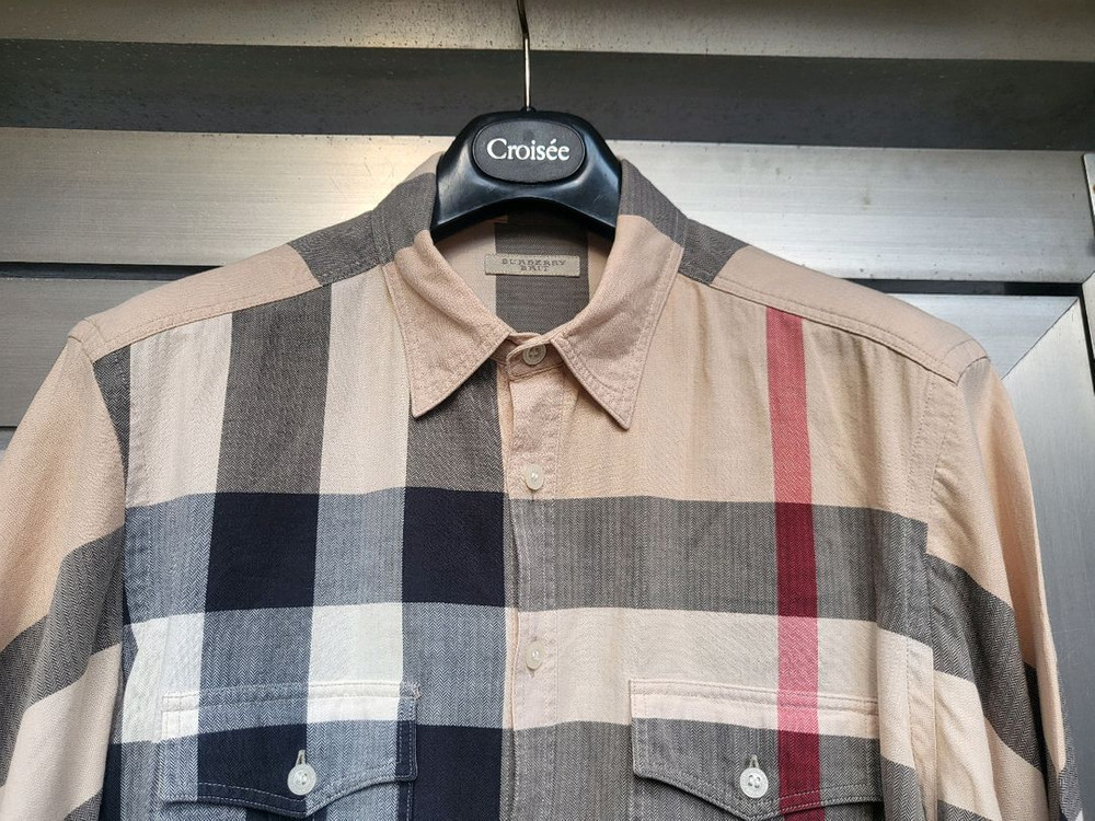 정품 버버리 브릿 체크 셔츠 M 상태양호 이미지
