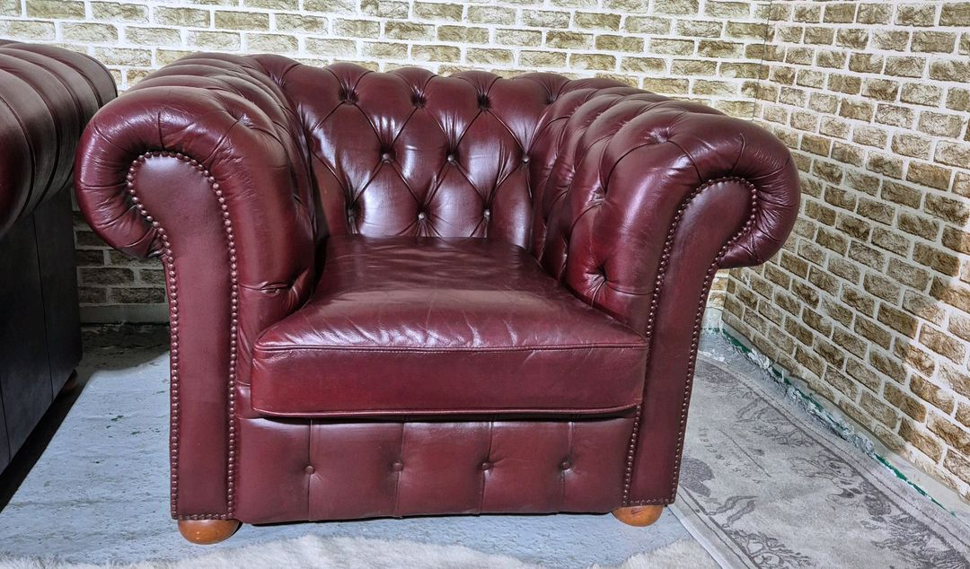 체스터필드 이태리 전체 천연 가죽 3+1인 소파쇼파세트 이미지