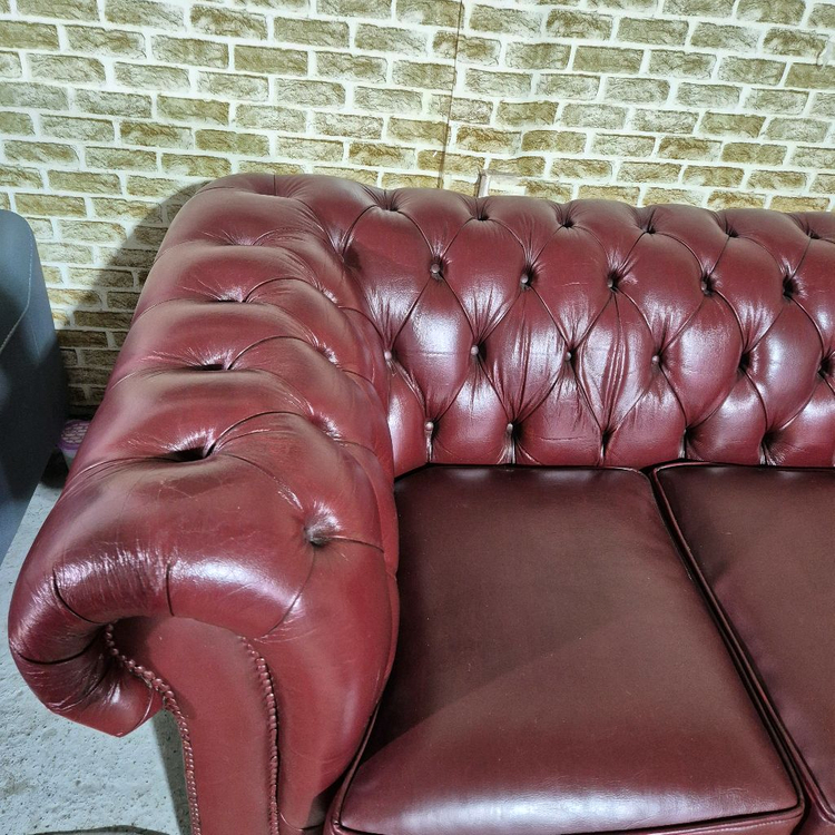 체스터필드 이태리 전체 천연 가죽 3+1인 소파쇼파세트 이미지