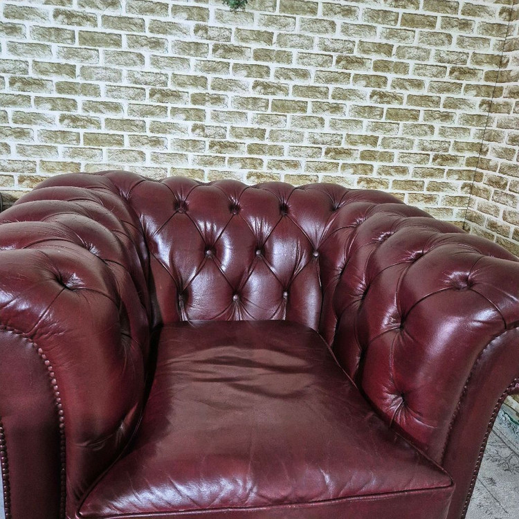 체스터필드 이태리 전체 천연 가죽 3+1인 소파쇼파세트 이미지