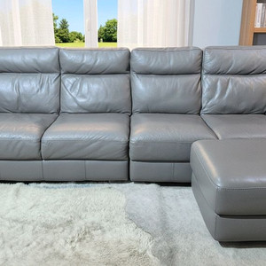 칼리아 이탈리아 이태리 전체 천연가죽 4인 소파쇼파+스툴 이미지