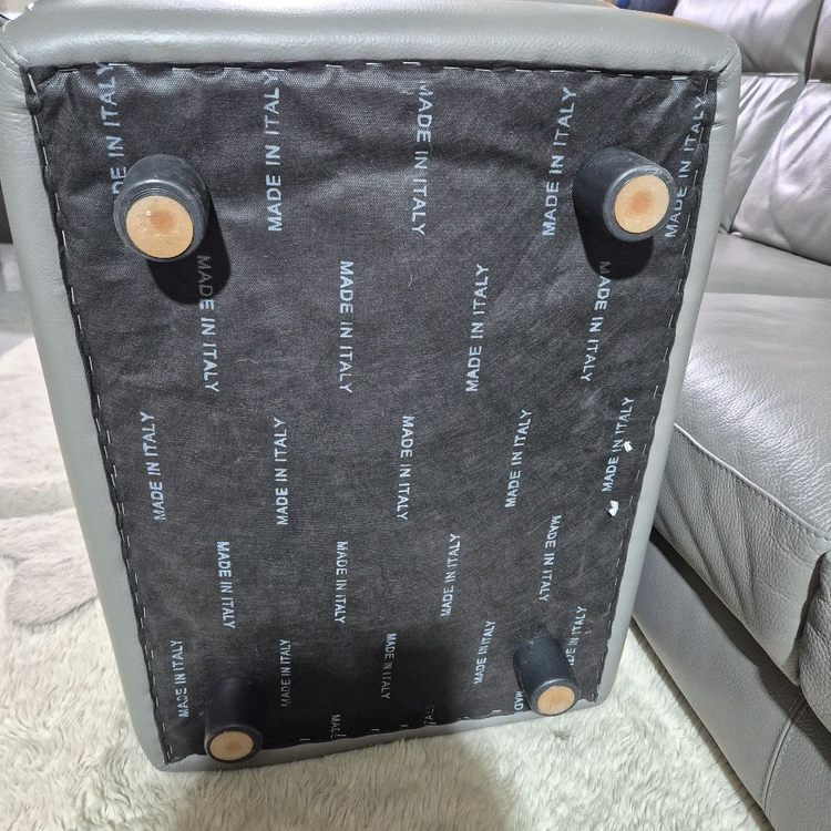 칼리아 이탈리아 이태리 전체 천연가죽 4인 소파쇼파+스툴 이미지