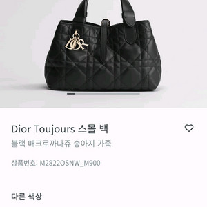 Dior Toujours 스몰 백 디올 뚜주흐 뚜주르 블랙 이미지