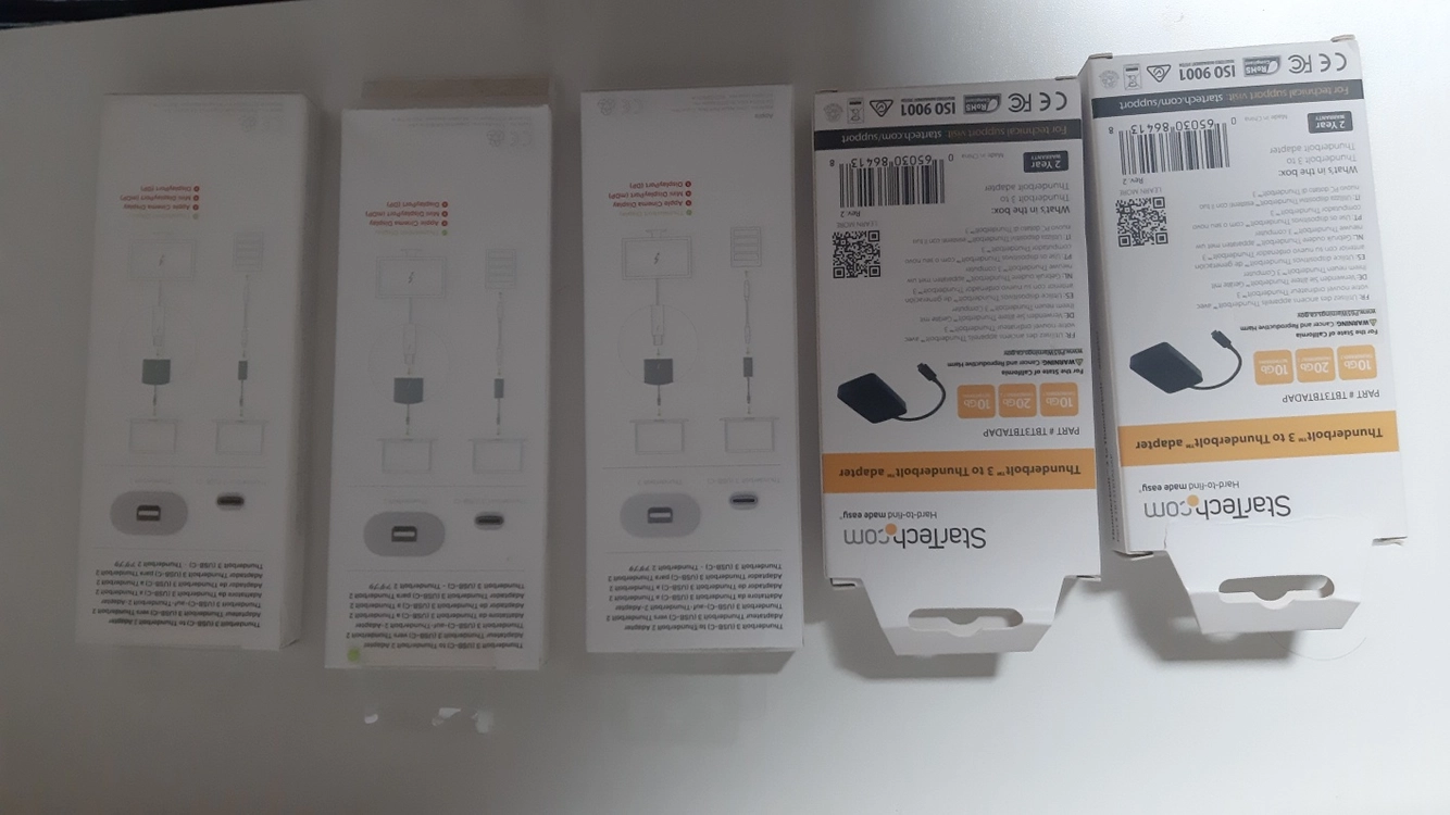 LaCie Rugged 1TB HDD Thunderbolt + Thunderbolt 3 to 2 어댑터 이미지