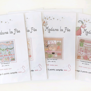 (새상품) 프랑스 마담라피 십자수 도안 8종 이미지