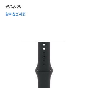 애플워치 정품 스포츠밴드 블랙 (S/M, 42mm, 새상품) 이미지