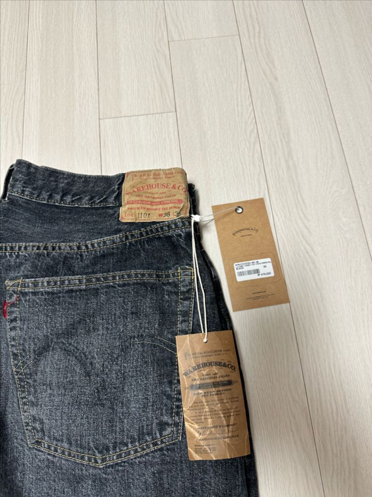 웨어하우스 흑청 1101 기장 32 2026 한국 별주 사이즈 36팝니다 이미지