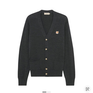 메종키츠네 폭스 헤드 가디건 앤트러사이트 멜란지 그레이 색상 XL사이즈(국내105) 이미지