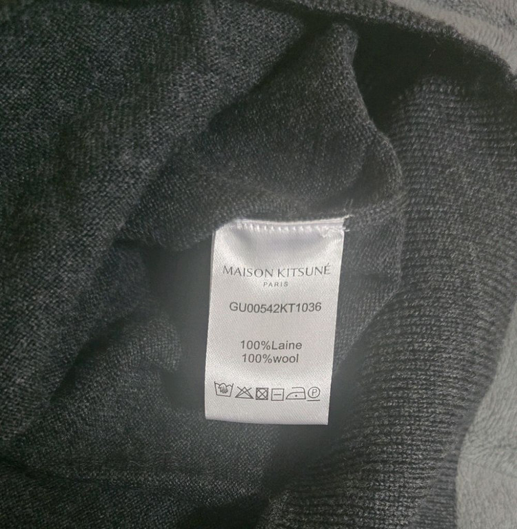 메종키츠네 폭스 헤드 가디건 앤트러사이트 멜란지 그레이 색상 XL사이즈(국내105) 이미지