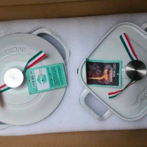 새제품-이녹스프랑 무쇠주물 웍+무쇠주물 사각 냄비 2종세트 이미지