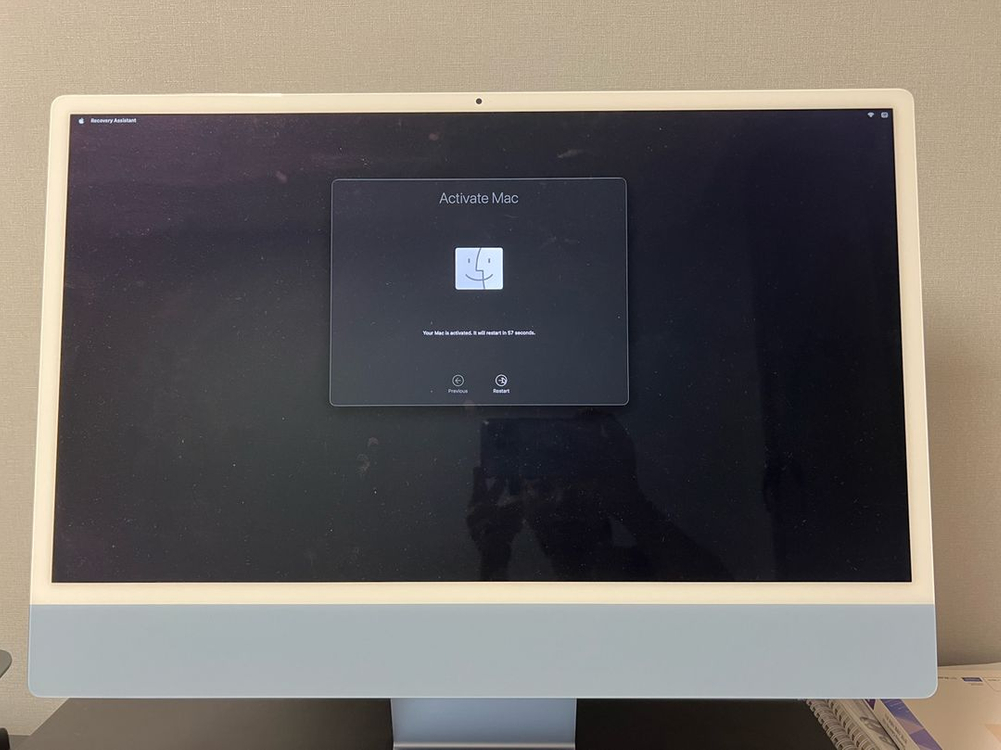 애플 아이맥 24인치 M1 8g 블루 이미지