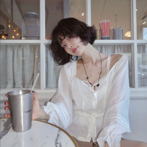 (새상품) 페일제이드 보헤미안 버튼 블라우스 화이트 이미지