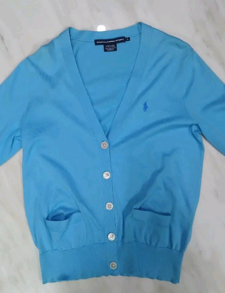 [최고급 남여공용] 폴로 랄프로렌 피마코튼 100% 니트 가디건 L 사이즈 (마인 토리버치 us폴로 꼼데가르송 가니 이미지