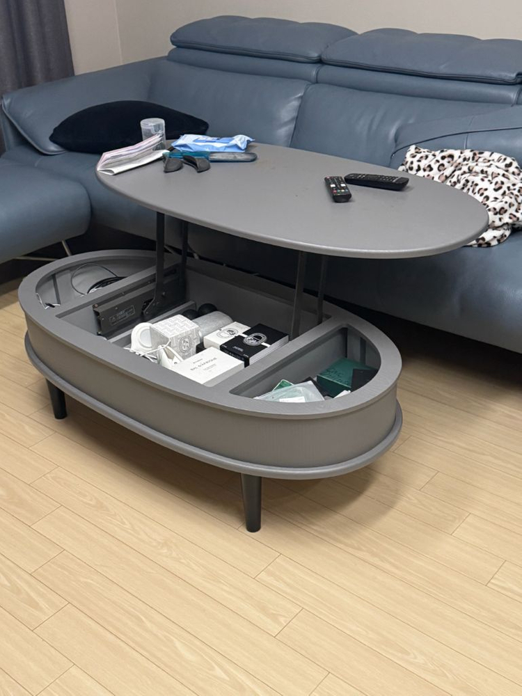 파로마 델리 거실 소파 리프트업테이블 리프트책상 식탁 1200 거의 새상품 이미지