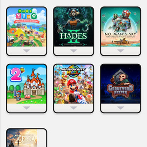 닌텐도 스위치2 어카운트(마리오 카트월드, 동물의숲, 하데스2, 노맨즈스카이) 이미지