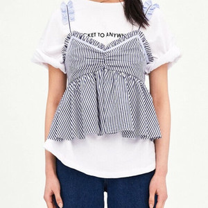 새) 자라 프릴 탑 뷔스티에 이미지