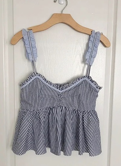 새) 자라 프릴 탑 뷔스티에 이미지