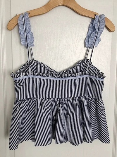 새) 자라 프릴 탑 뷔스티에 이미지