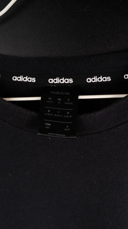 [M] 아디다스 로고 삼선 맨투맨 이미지