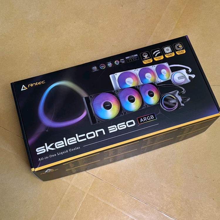 Antec Skeleton 360 ARGB 블랙 수냉쿨러 단순개봉 새상품 판매합니다. 이미지