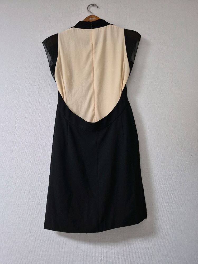 한섬타임 실크 배색원피스(사이즈xs) 이미지