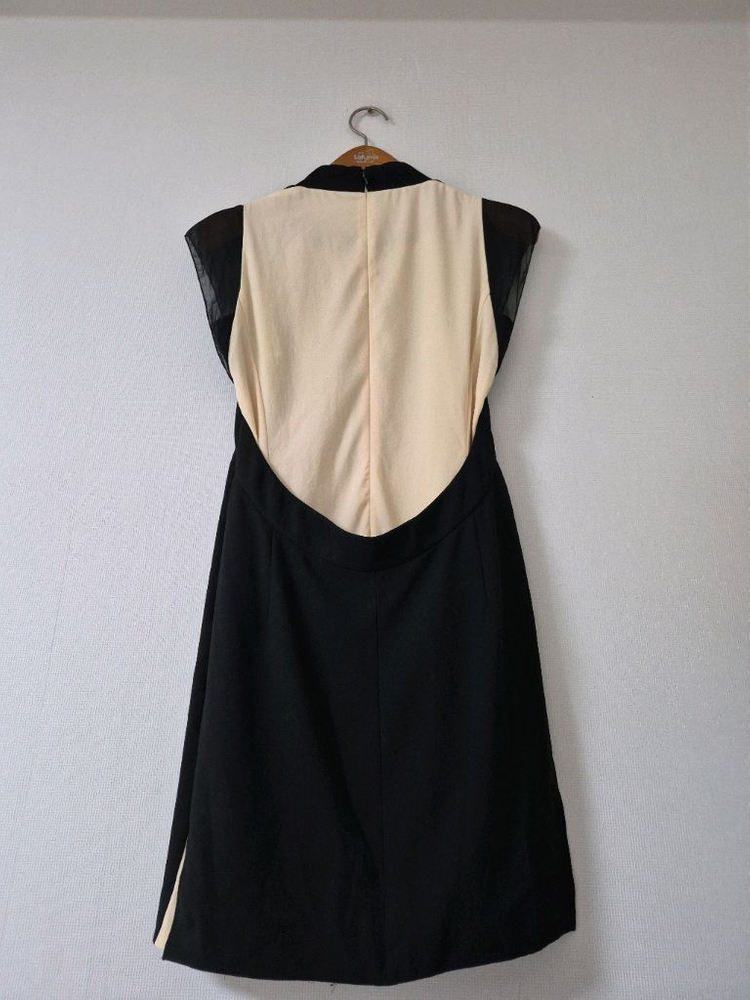 한섬타임 실크 배색원피스(사이즈xs) 이미지