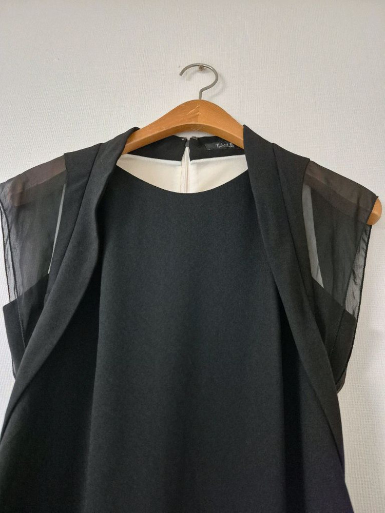 한섬타임 실크 배색원피스(사이즈xs) 이미지