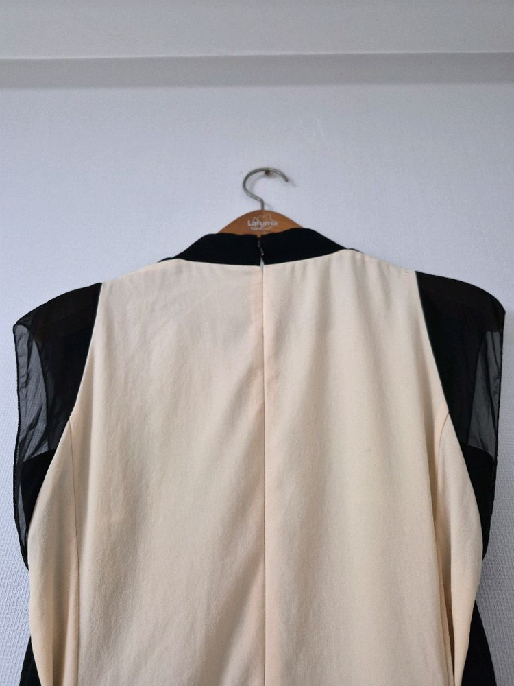 한섬타임 실크 배색원피스(사이즈xs) 이미지