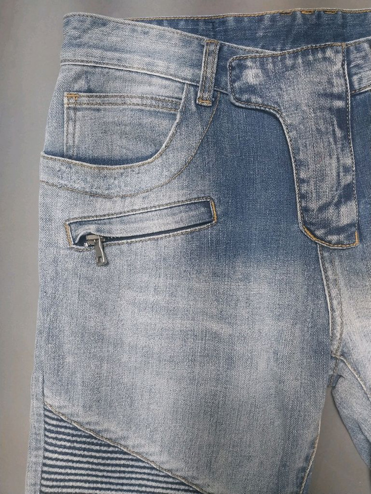 [32] 발망 그라데이션 워싱 디스 바이커진 청바지 이미지