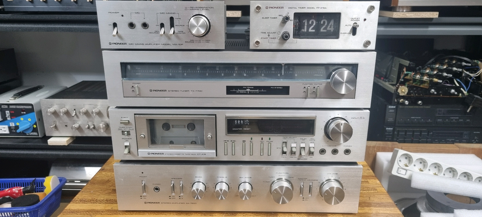 파이오니아 앰프.튜너.카세트 세트 팝니다 이미지