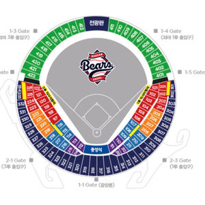 4월 19일 잠실야구장 두산 기아 1루 네이비 310블럭 통로석 2연석(장당 3.5만) 이미지
