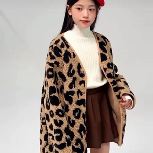(새상품) 올리돌리 주니어 호피 뽀글이 코트 4xl 이미지