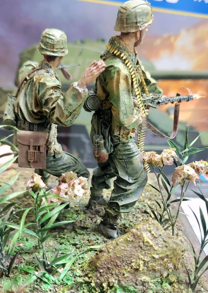 *각종교신가능*정밀도색(대형1/16전시용)밀리터리프라모델&RC카탱크호환2WW독일SS무장친위대*비네트작~바람에언덕에서 이미지